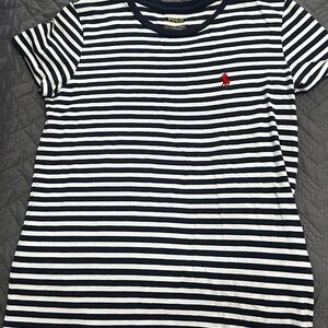 Polo by Ralph Lauren Navy and White Striped Tee